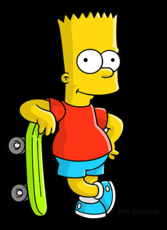 Bart Simpson Skateboardin